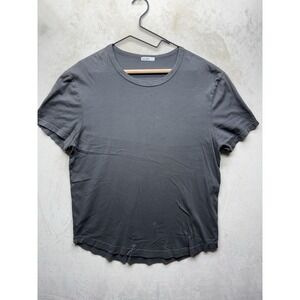 Buck Mason Cotton Slub T-Shirt Mens L Black Classic Tee Crewneck Short Sleeve
